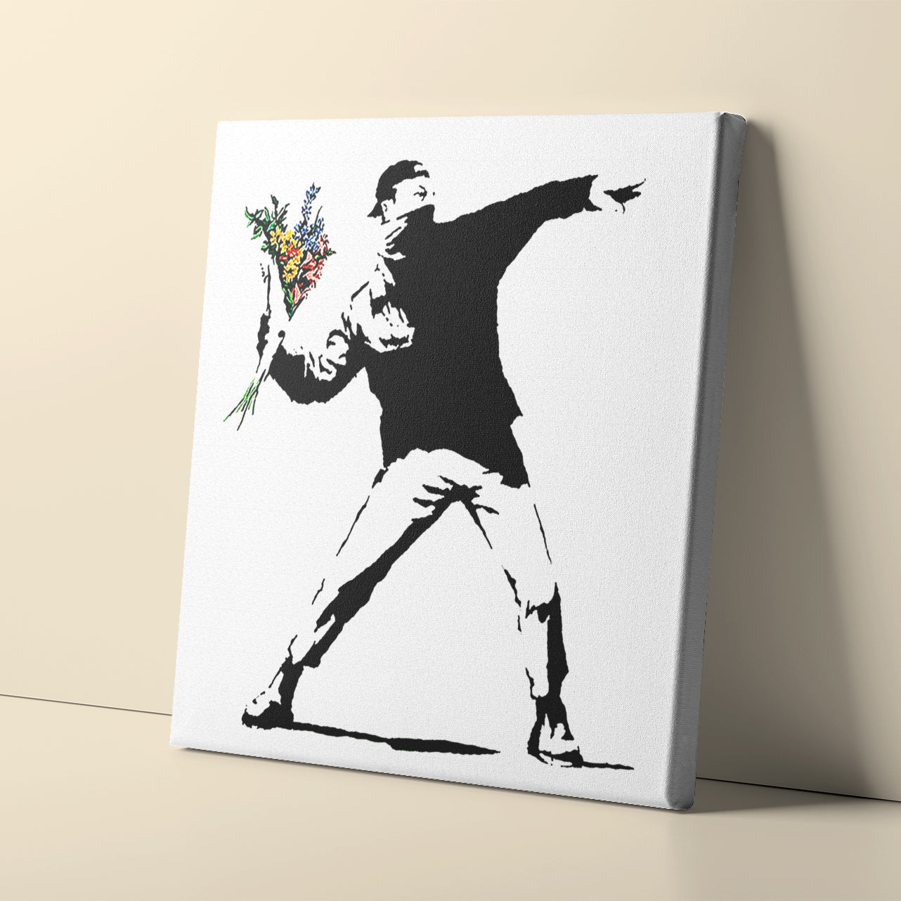 Banksy Flower Thrower Canvas