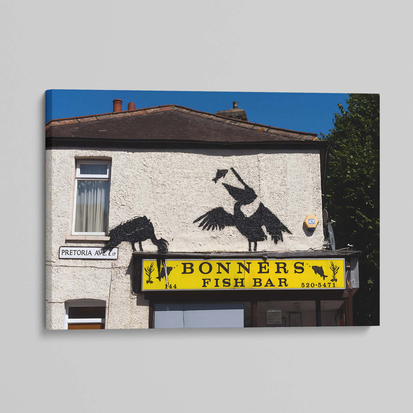 Banksy Pelicans Fish and Chip Shop Canvas