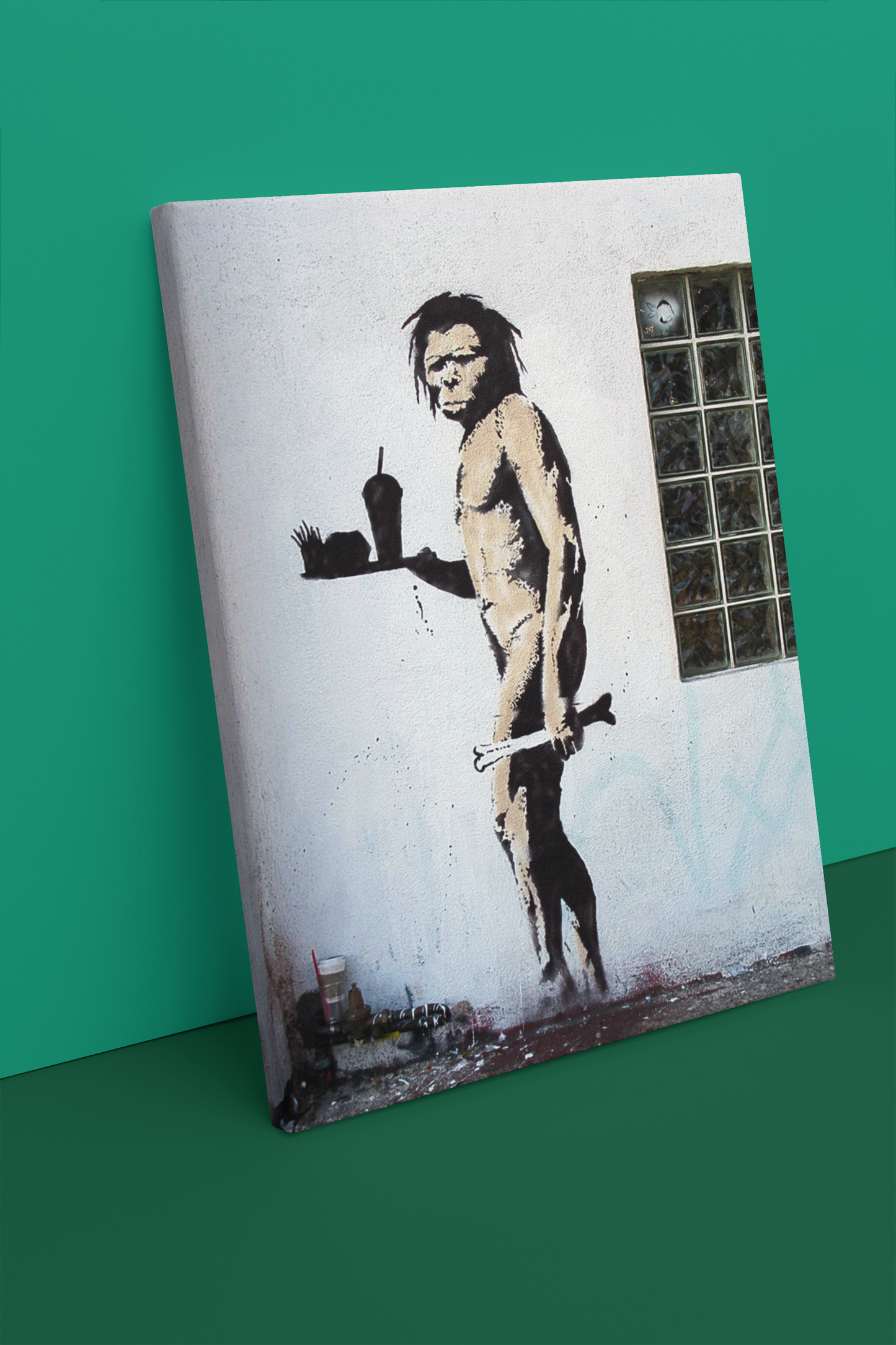 Banksy Caveman Canvas