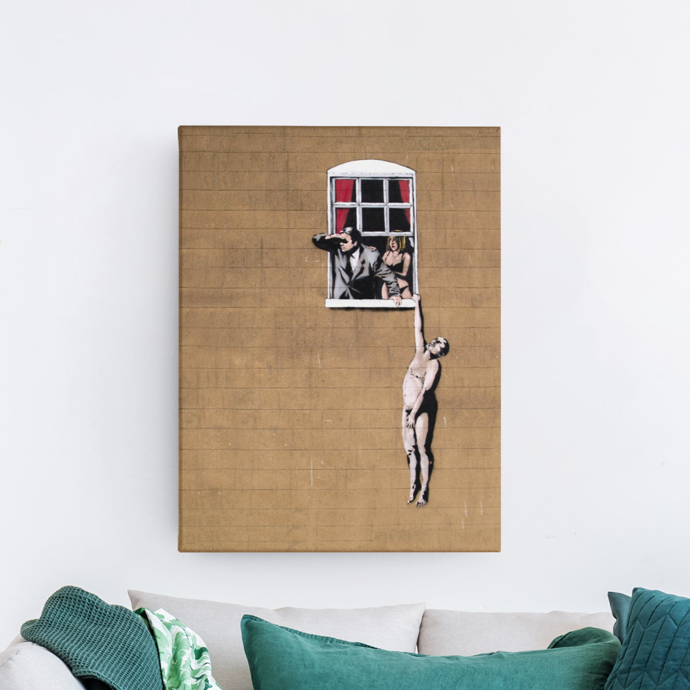 Banksy Hanging Man Canvas