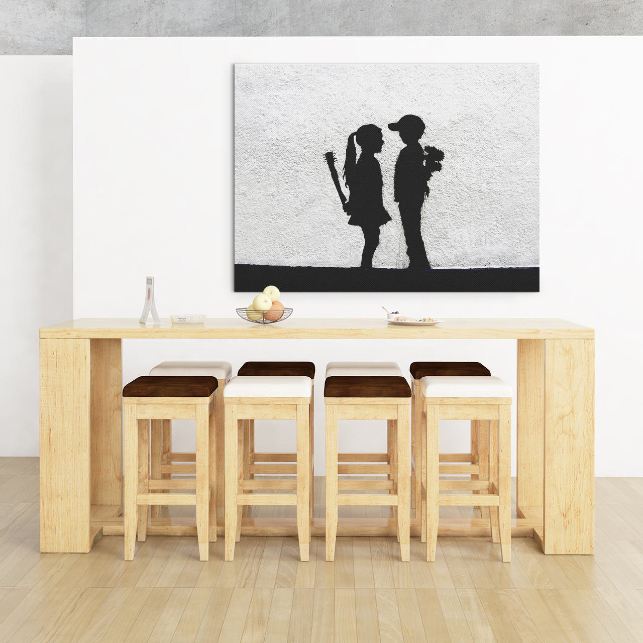 Banksy Canvas Boy Meets Girl