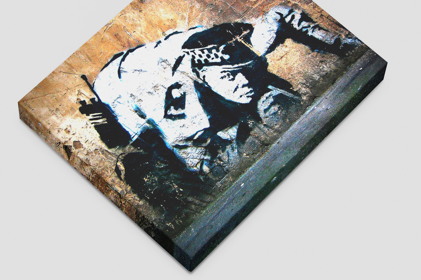 Banksy Cop Sniff Canvas