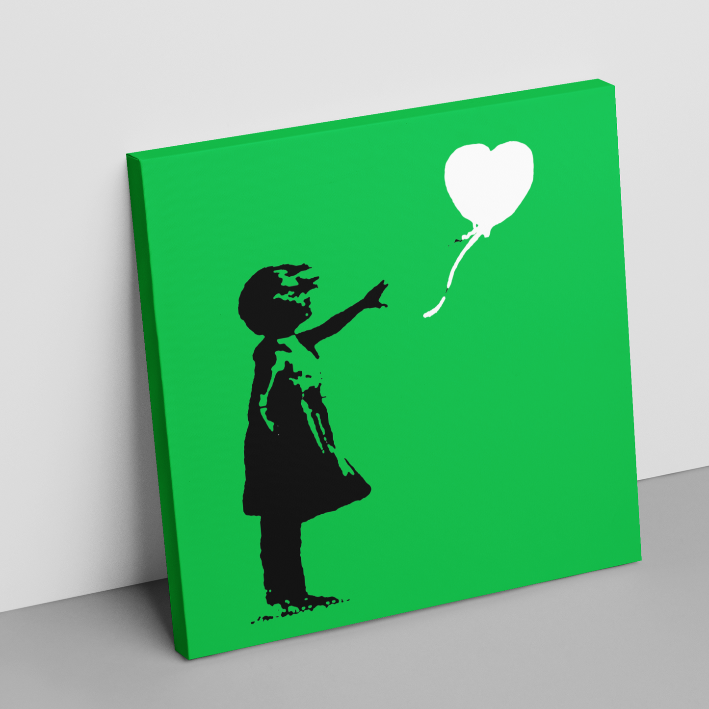 Banksy Green Balloon Girl Canvas