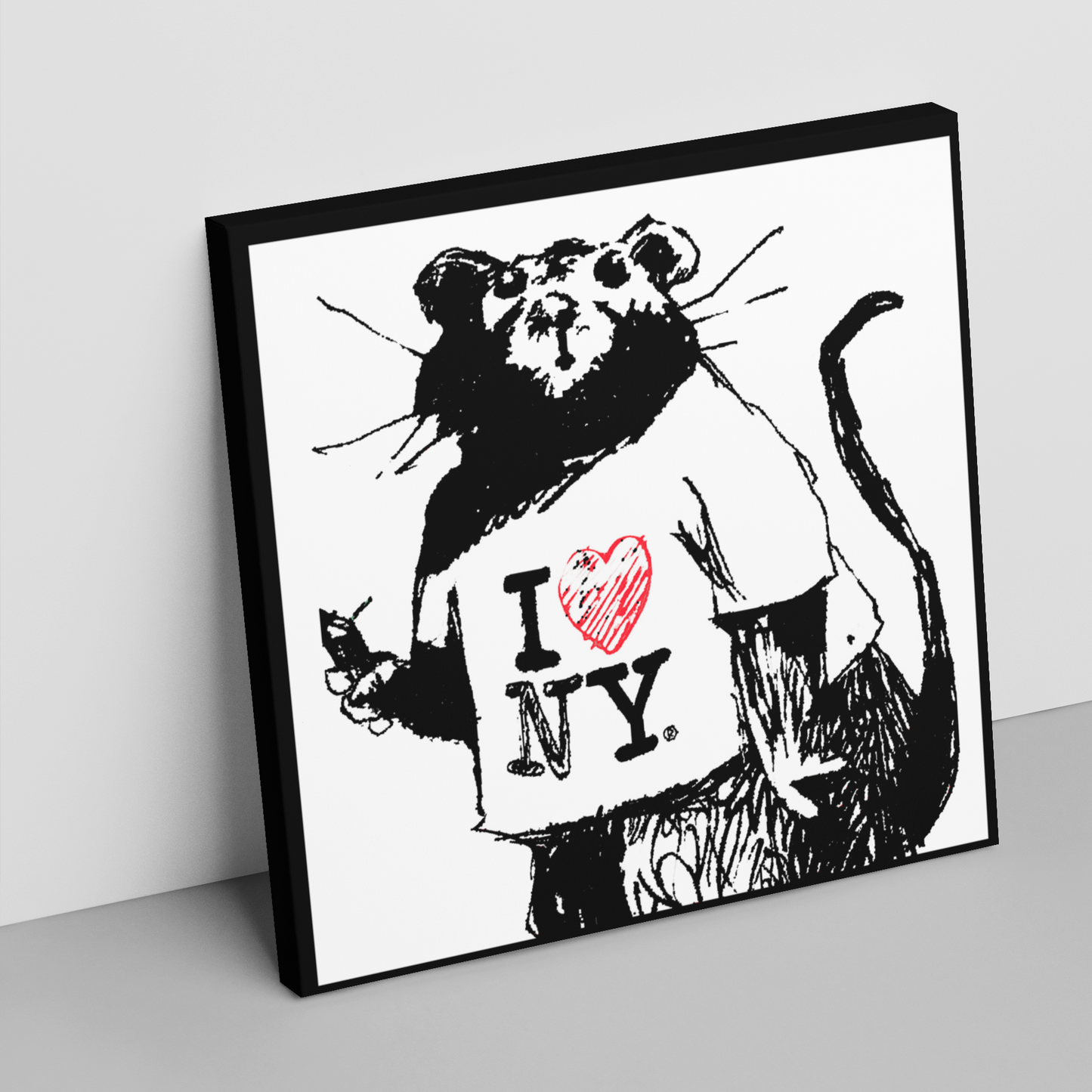 Banksy I Love NY Rat canvas