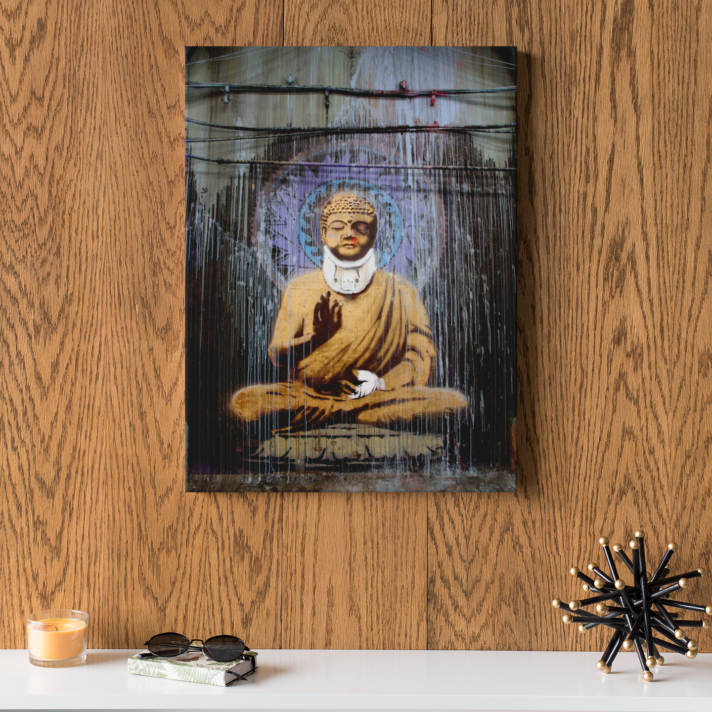 Banksy Buddha Canvas