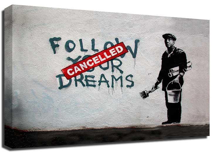 Banksy Cancelled Dreams Canvas