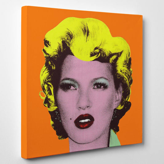 Banksy Kate Moss Orange Canvas