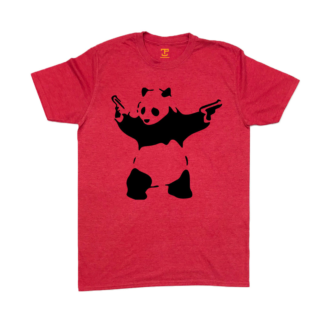 Banksy Panda With Guns Mens T-Shirt