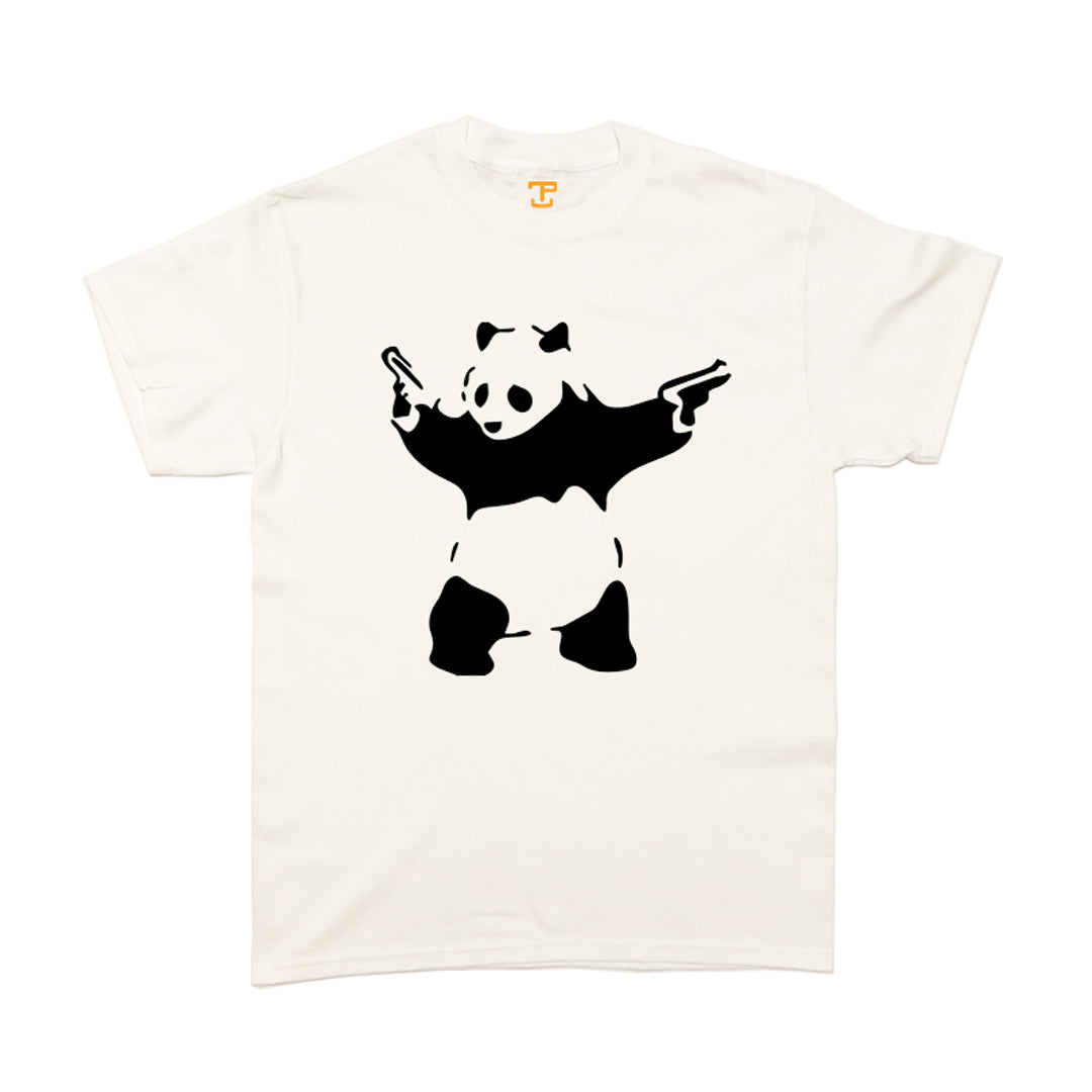 Banksy Panda With Guns Mens T-Shirt
