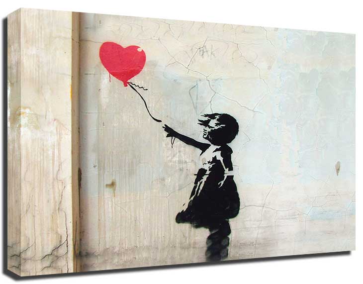 Banksy Canvas Red Balloon Girl