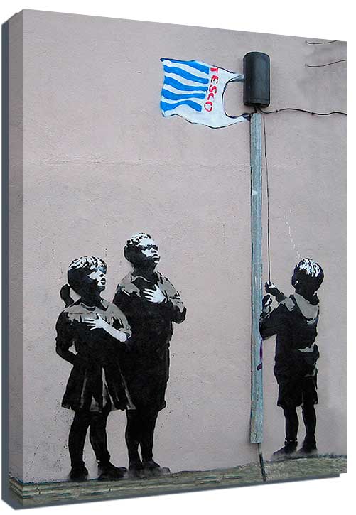 Banksy Tesco Kids Canvas