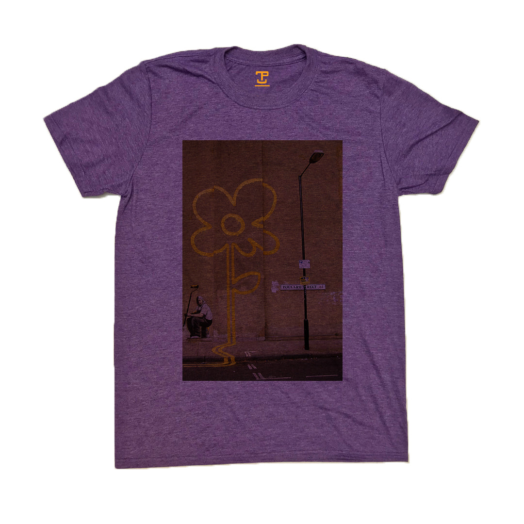 Banksy Yellow Flower Mens T-Shirt