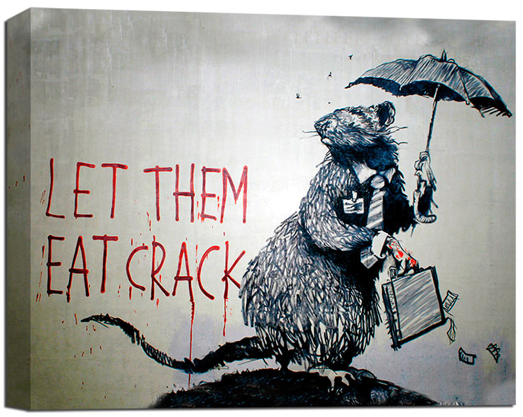 Banksy Let them eat Crack Canvas