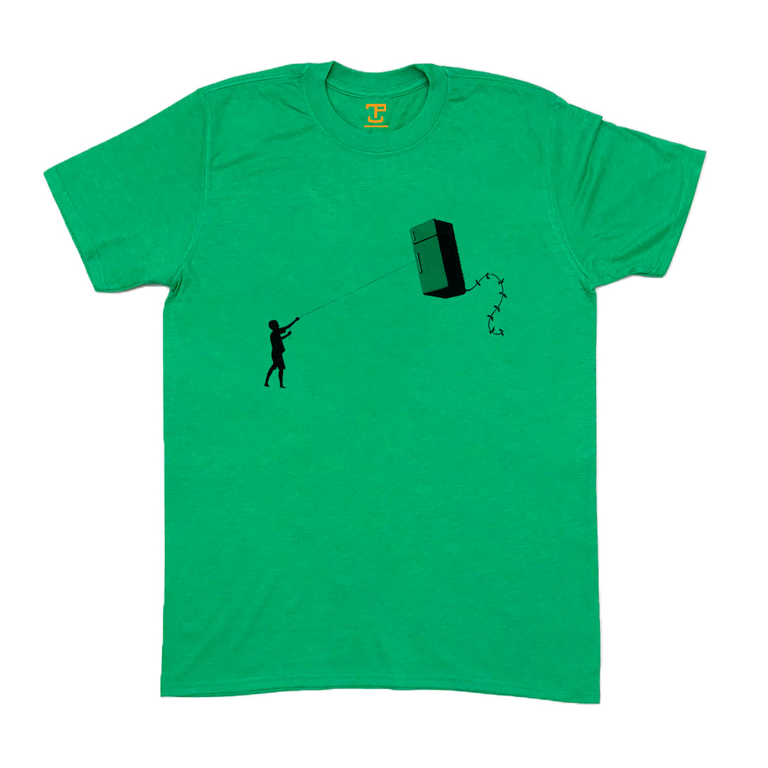 Banksy Fridge Kite Mens T-Shirt