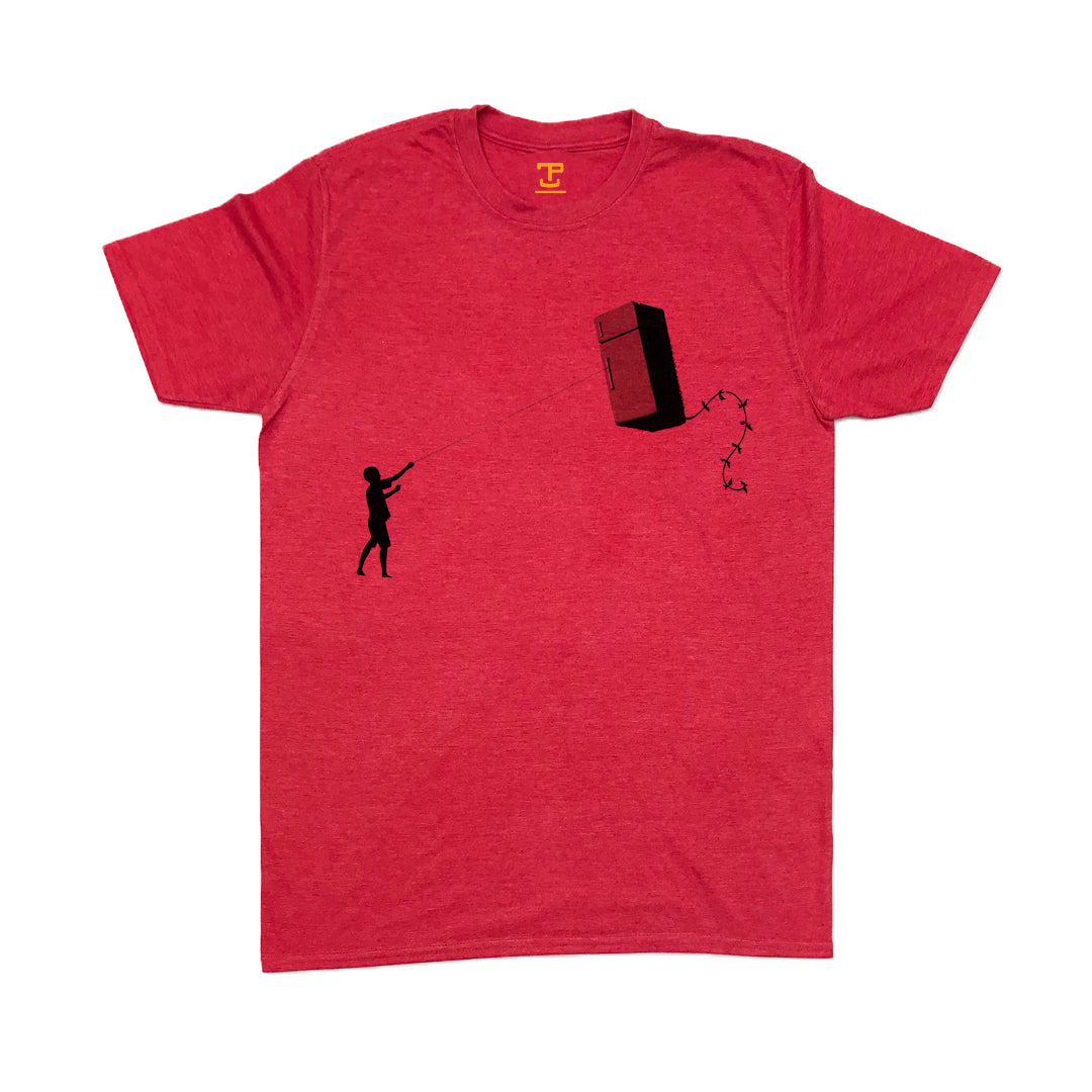 Banksy Fridge Kite Mens T-Shirt