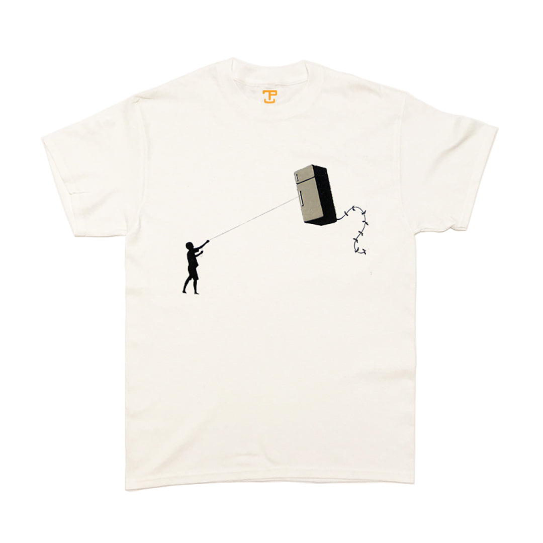 Banksy Fridge Kite Mens T-Shirt