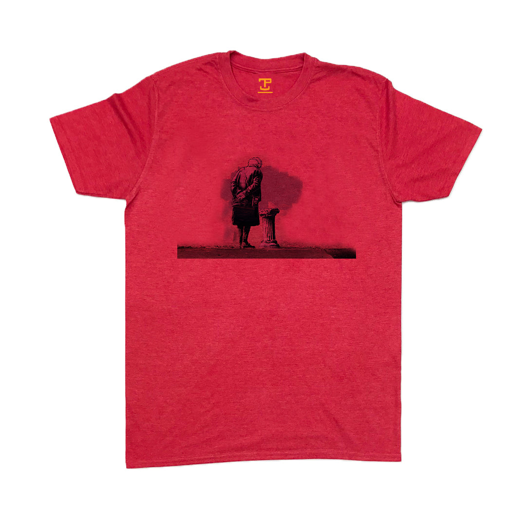 Banksy Granny Plinth Mens T-Shirt