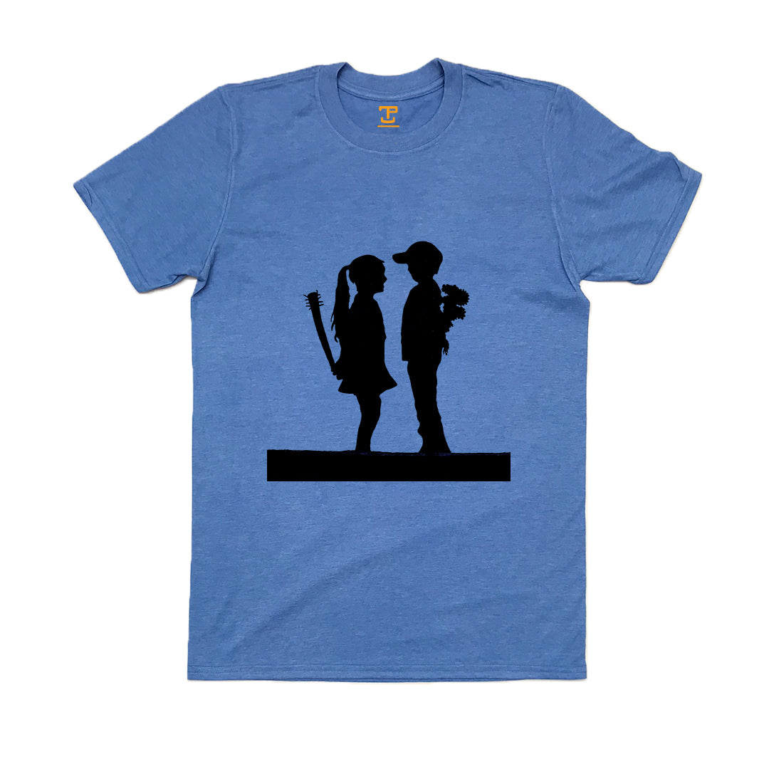 Banksy Boy Meets Girl Mens T-Shirt