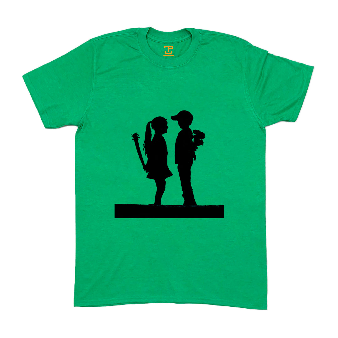 Banksy Boy Meets Girl Mens T-Shirt