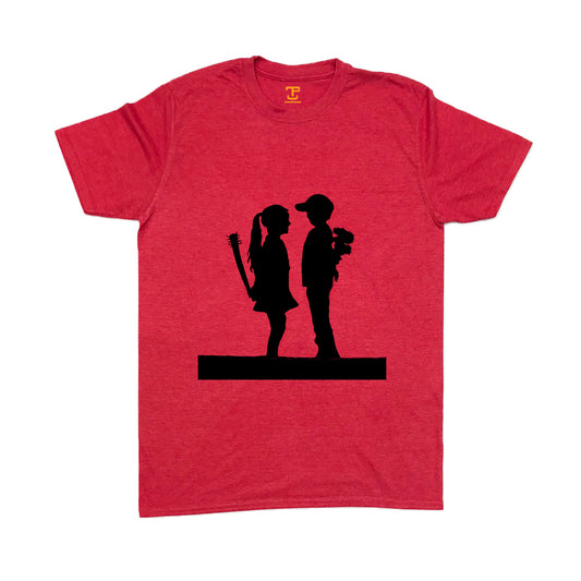 Banksy Boy Meets Girl Mens T-Shirt