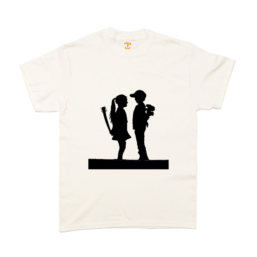 Banksy Boy Meets Girl Mens T-Shirt