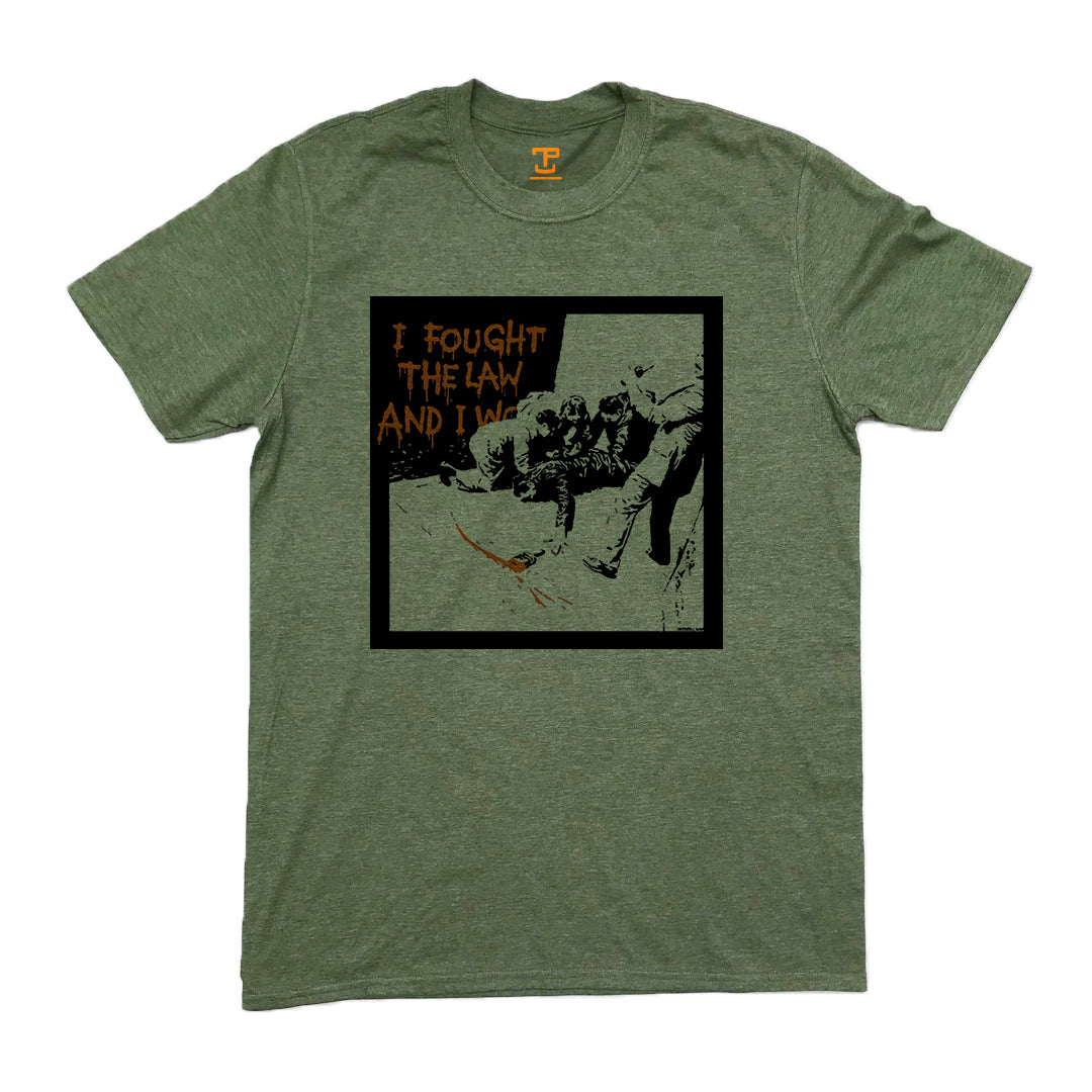 Banksy I Fought The Law Mens T-Shirt
