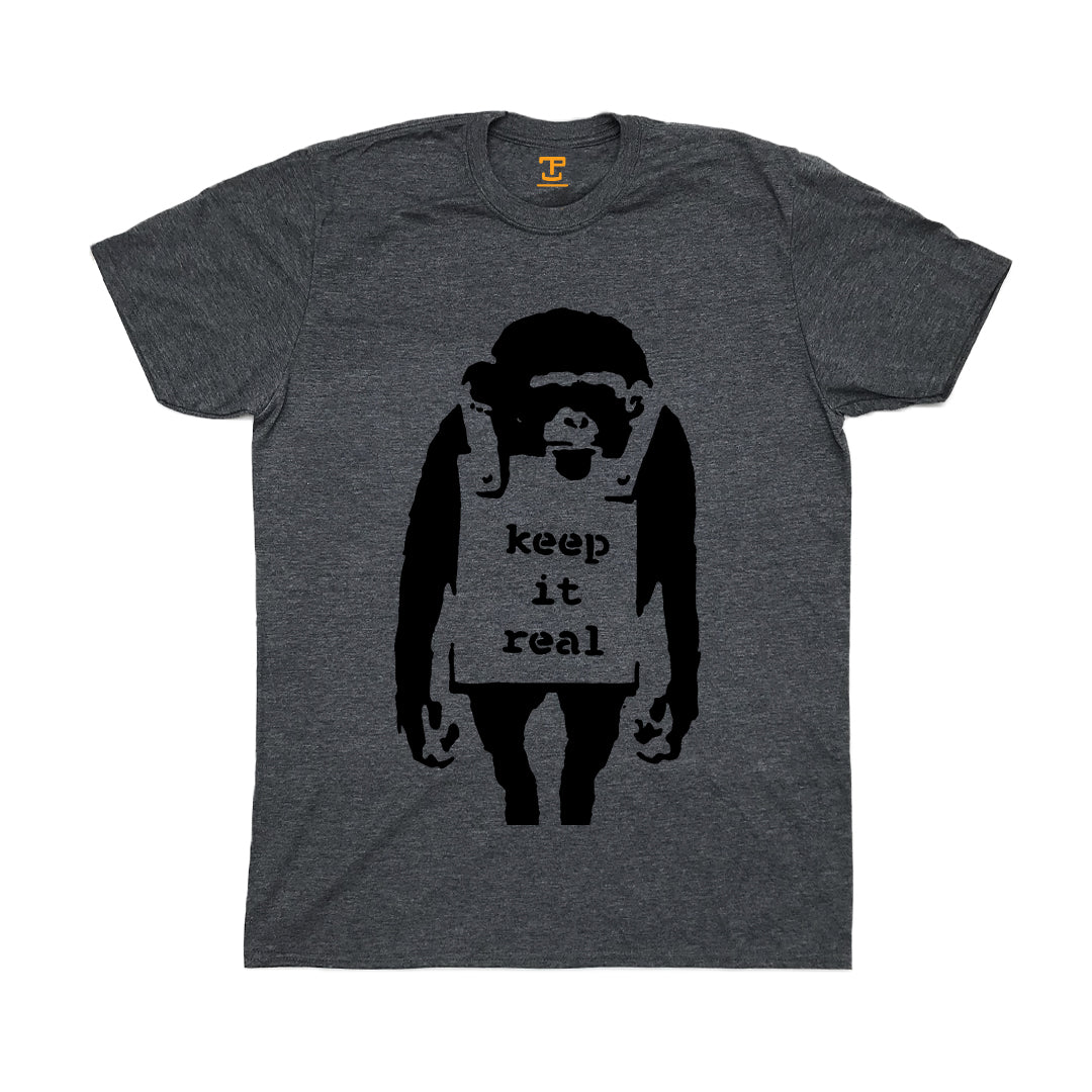 Banksy Keep It Real Mens T-Shirt