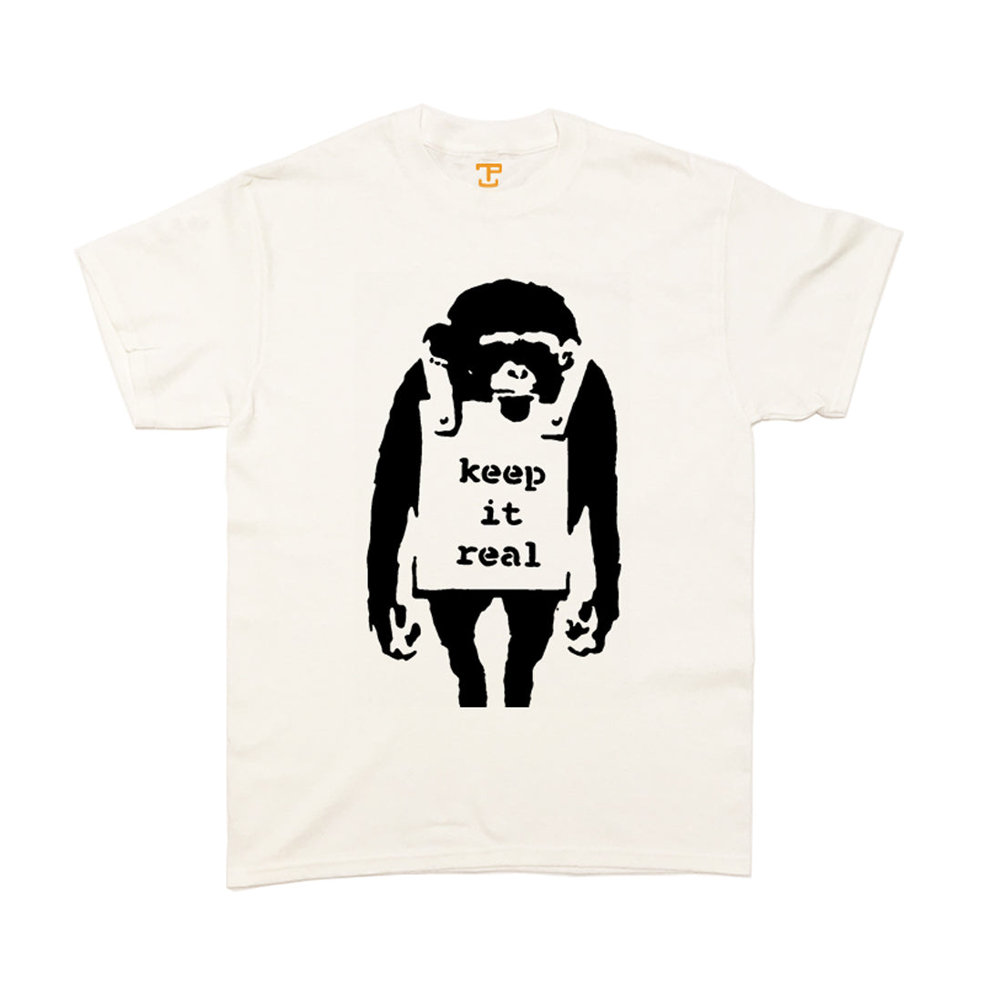 Banksy Keep It Real Mens T-Shirt