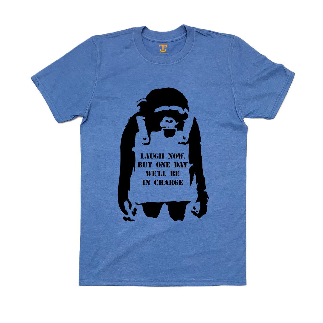 Banksy Laugh Now Mens T-Shirt