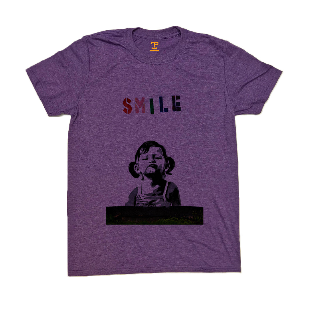 Banksy Smile Girl Mens T-Shirt