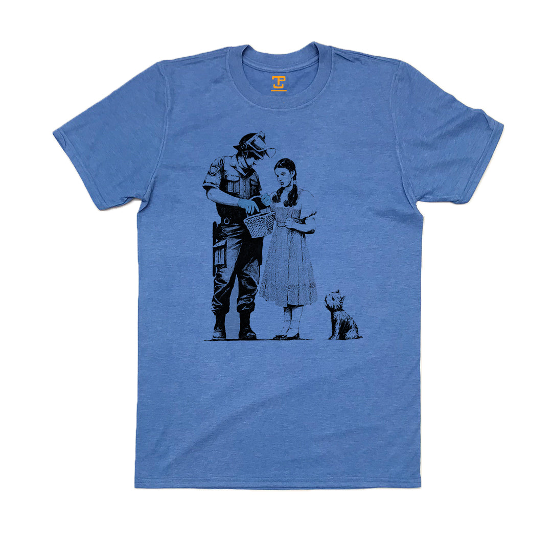 Banksy Stop And Search Mens T-Shirt