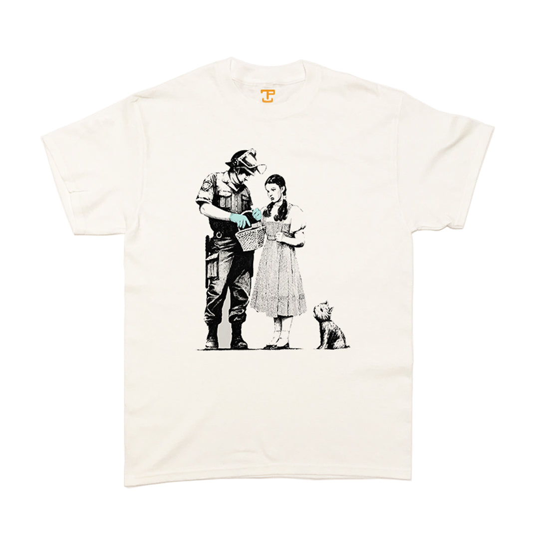 Banksy Stop And Search Mens T-Shirt