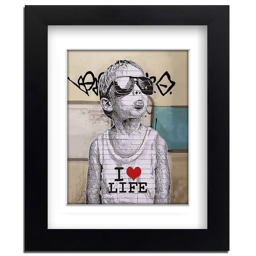 Banksy Canvas Wall Art Banksy I Love Life Boy Canvas 