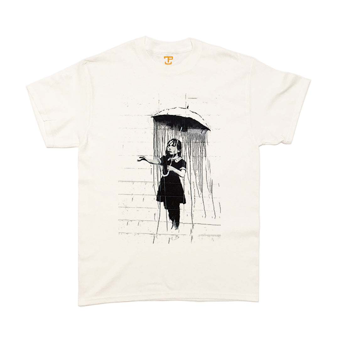 Banksy Umbrella Girl Mens T-Shirt