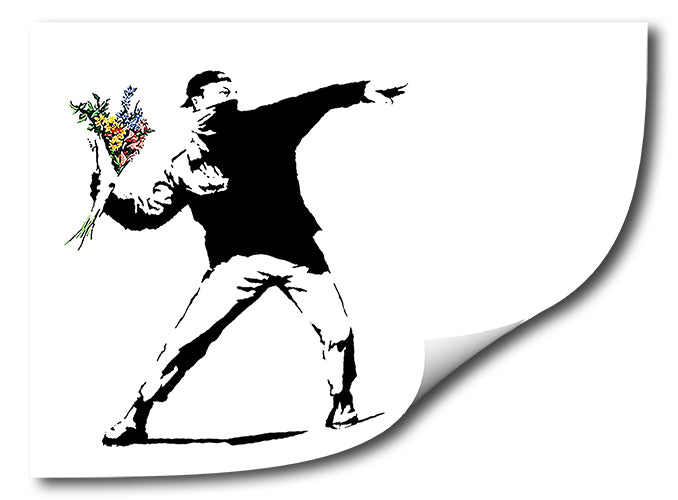 Banksy Flower Thrower Poster