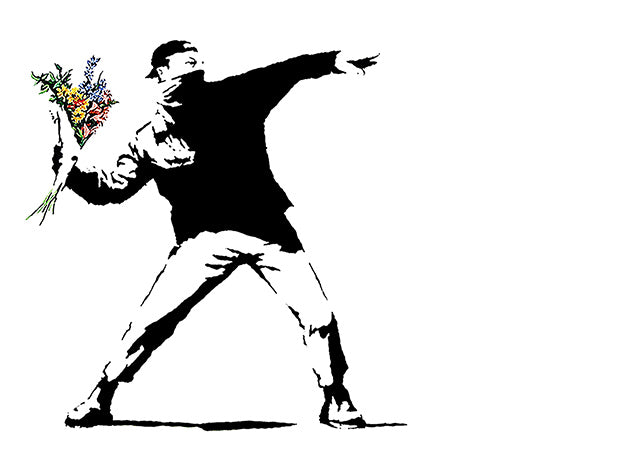 Banksy Flower Thrower Poster