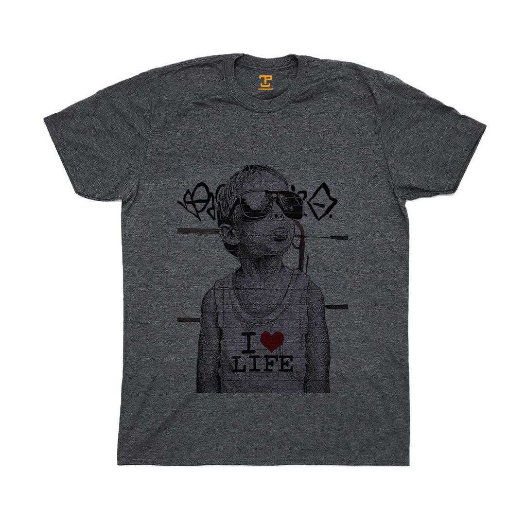 Banksy I Love Life Boy Mens T-Shirt