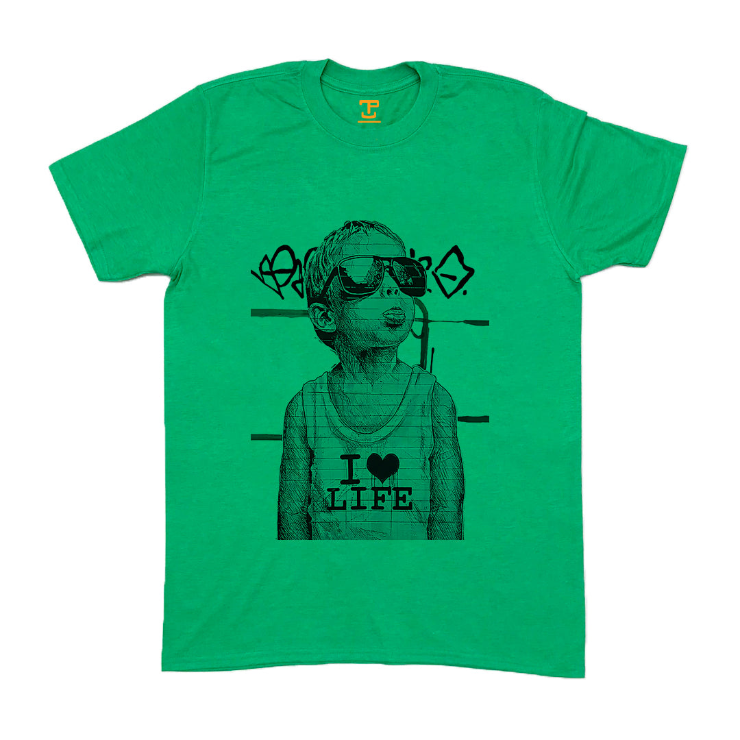 Banksy I Love Life Boy Mens T-Shirt