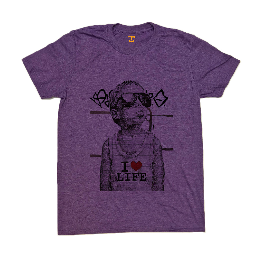 Banksy I Love Life Boy Mens T-Shirt