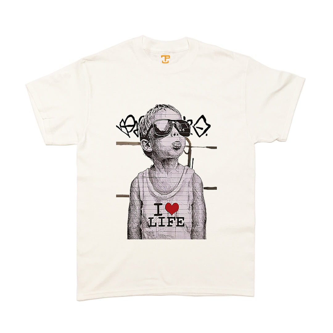 Banksy I Love Life Boy Mens T-Shirt