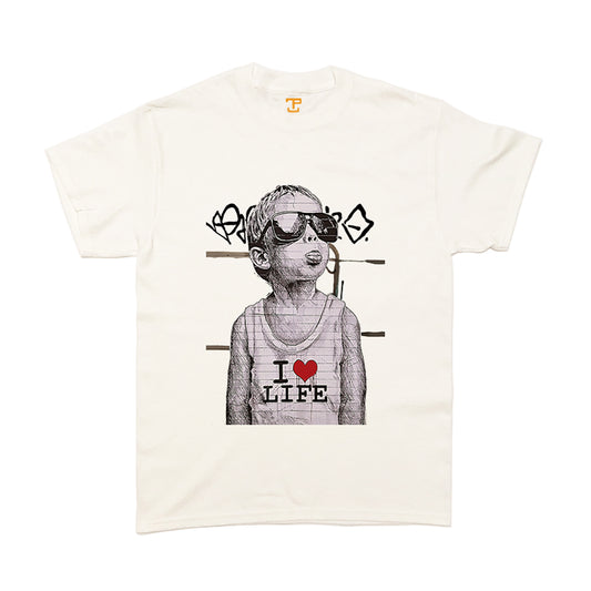 Banksy I Love Life Boy Mens T-Shirt