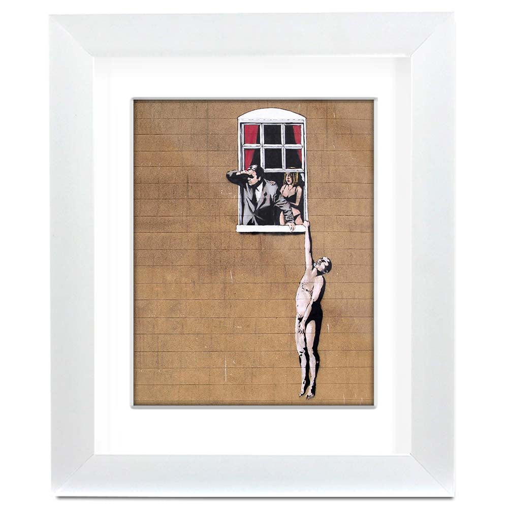 Banksy Cheating Framed art print with mount