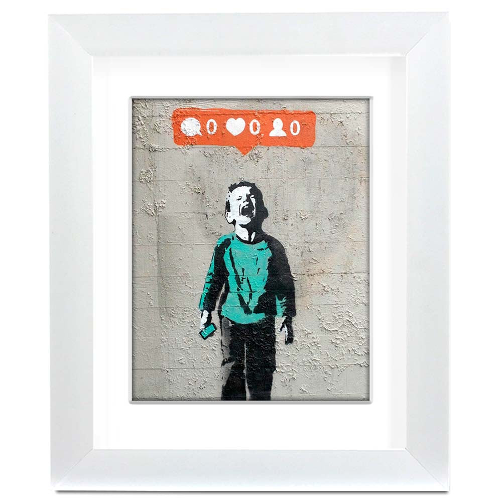 Banksy Instagram Framed art print with mount