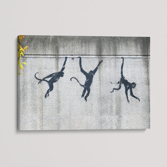 Banksy Swinging Monkeys Canvas