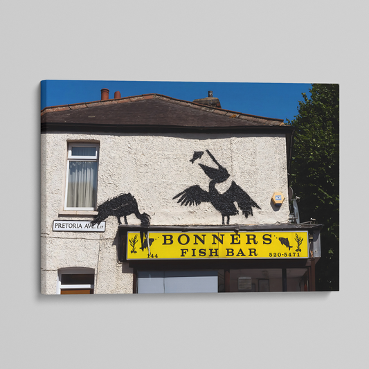 Banksy Pelicans Fish and Chip Shop Canvas