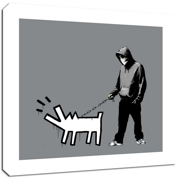 Banksy Canvas Barking Dog