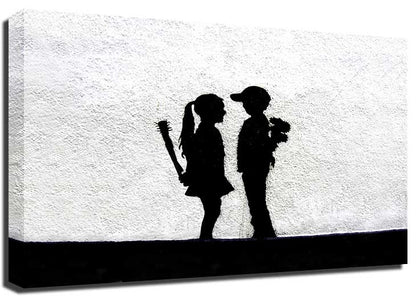Banksy Canvas Boy Meets Girl