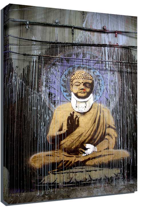 Banksy Buddha Canvas