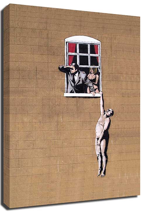 Banksy Hanging Man Canvas