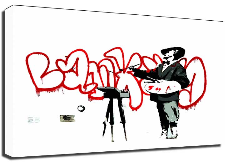 Banksy French Painter Canvas